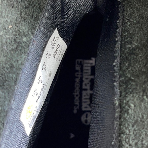 Timberland 8622A Black Leather Fold Down Boots Heels Lace Up Women's Size 8 US - Picture 7 of 10